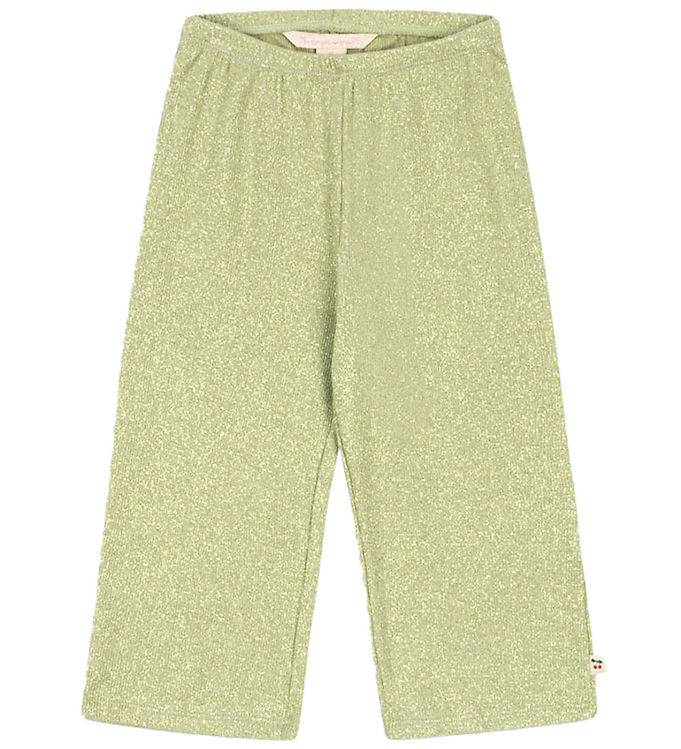 Konges Sløjd Bukser - Roli - Leek Green m. Glitter - Konges Sløjd - 4 år (104) - Bukser - Bomuld