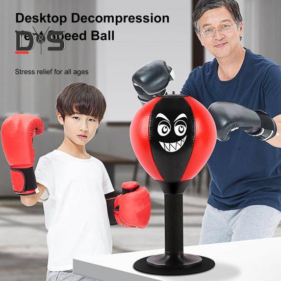 Bordsboxningssäck med sugkopp Heavy Duty Stress Relief Boxning Hastighetsboll Barn Vuxna Reaktionshastighetsträning Boxningssäck Hemmakontor Skrivbord