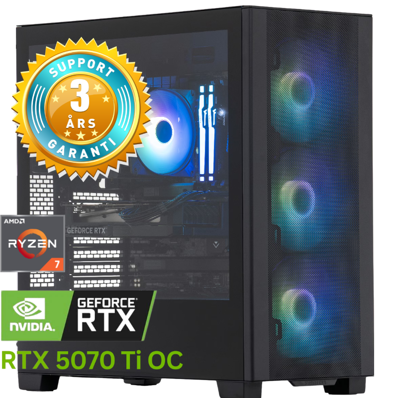 Tyr V6 - RTX 5070 Ti OC - Ryzen 7 9700X - 32GB - 2TB SSD - Win 11 Home