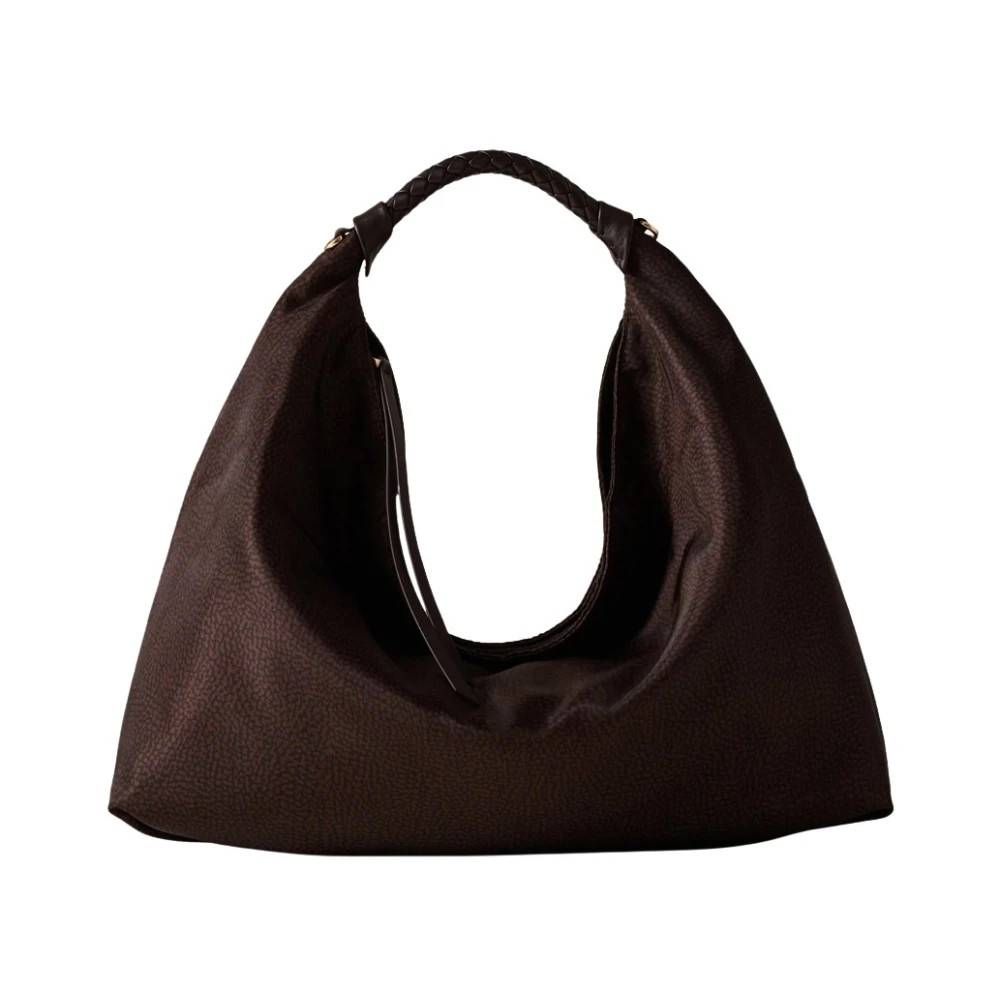 Borbonese Plie Hobo Taske Medium - Tasker - Dame - Brun - ONE SIZE - Uld