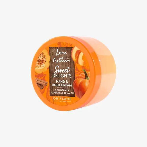 Sweet Delights Hand & Body Cream with Organic Pumpkin & Cinnamon