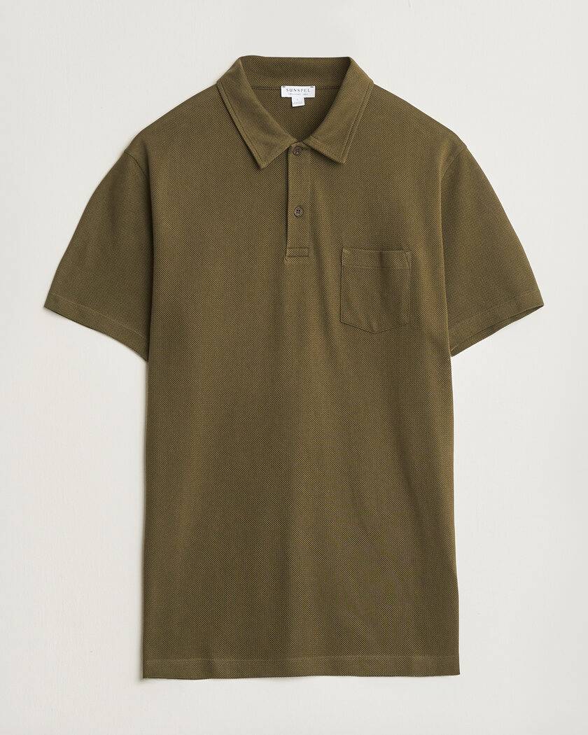 Sunspel Riviera Polo Shirt Loden Green