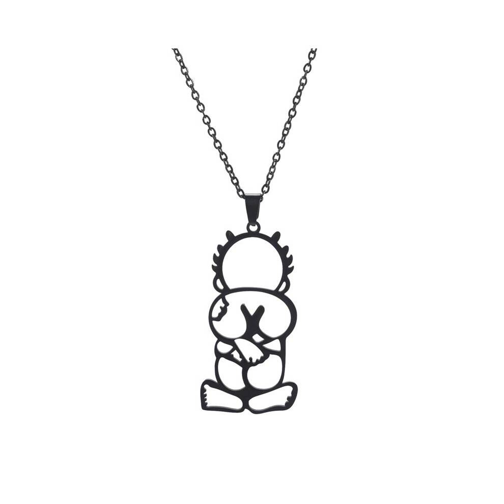 Black Palestine Boy'S Back Necklace Pendant Necklace Luxury Trend Jewelry Gift for Women Men