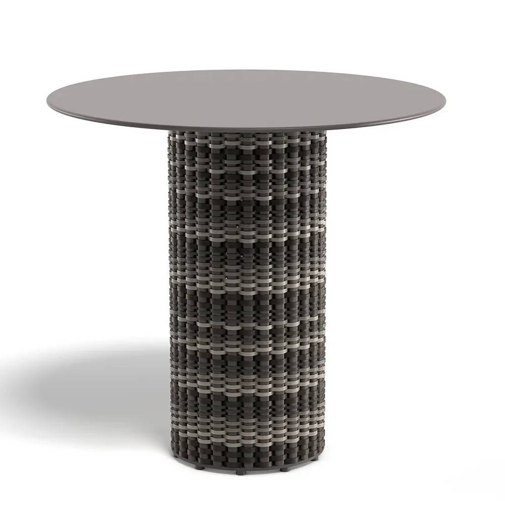 Dedon, MYMI bistro bord, Ø 80 cm, HPL bordplade DHZ black pepper 0317 myezra 0249