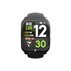 TECHMADE Smartwatch Tech Feel, EKG, hjärtfrekvens, syrning, sport, sömnskärm, samtalsvarning, kompatibel med IOS och Android (Black Case and strap)