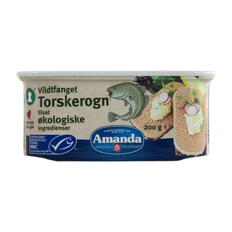 Vildtfanget torskerogn fra Amanda. 2 dåser.