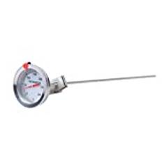 Matlagningstermometer, 12 "lång rostfritt stål kökstermometer med klämma för grillmat kött Homebrew vinkokare