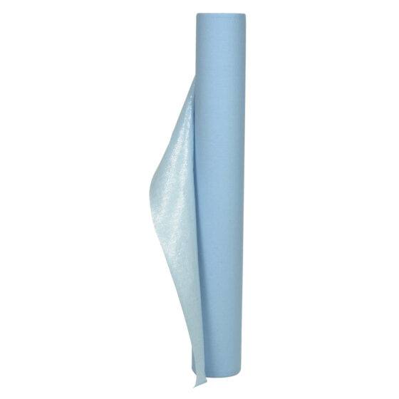 Bänkpapper, 1-lager, ljusblå, papper/PE, med PE-beläggning