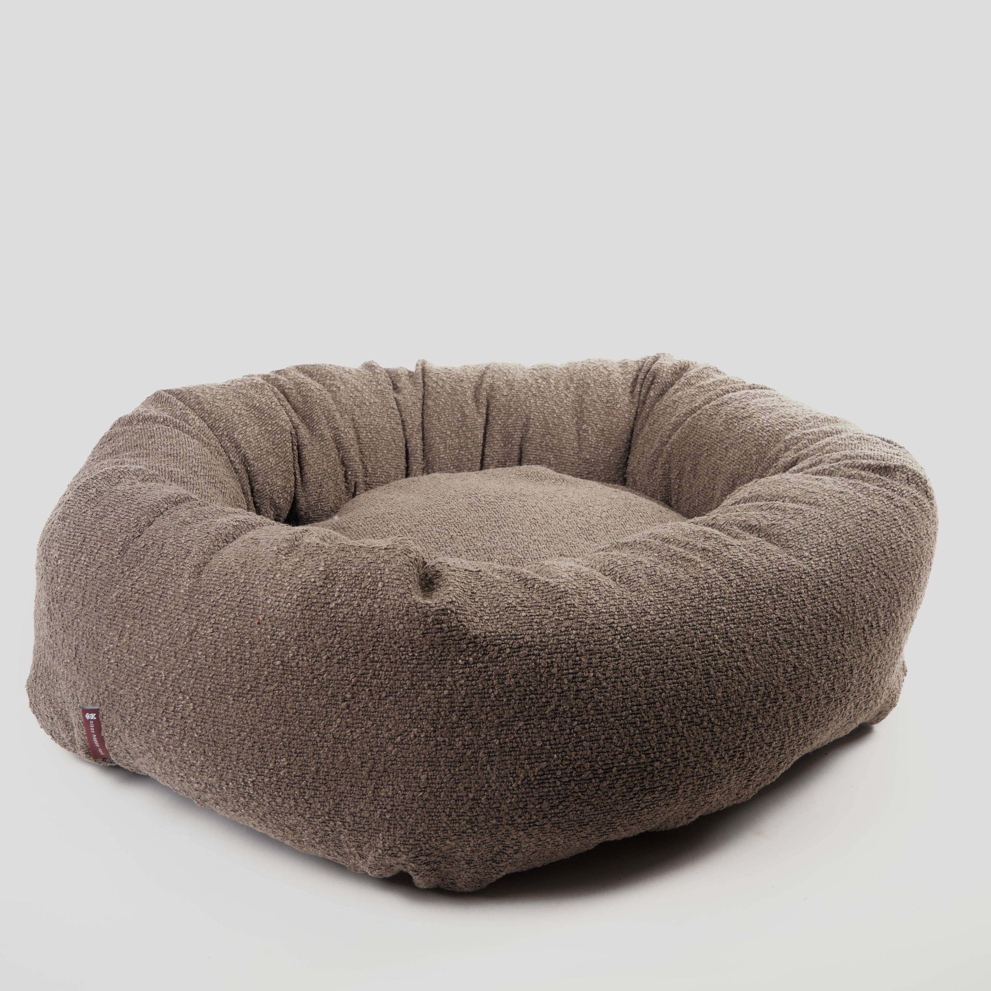 Nora Hundeseng i bouclé Brown - 60cm