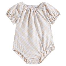 Burberry Kids Baby checked bodysuit - beige - M 1