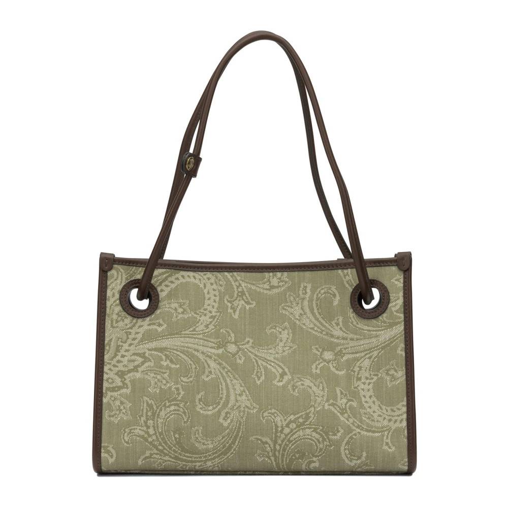 Etro Shopping Eyes Skuldertaske - Tasker - Dame - Grøn - ONE SIZE - Uld