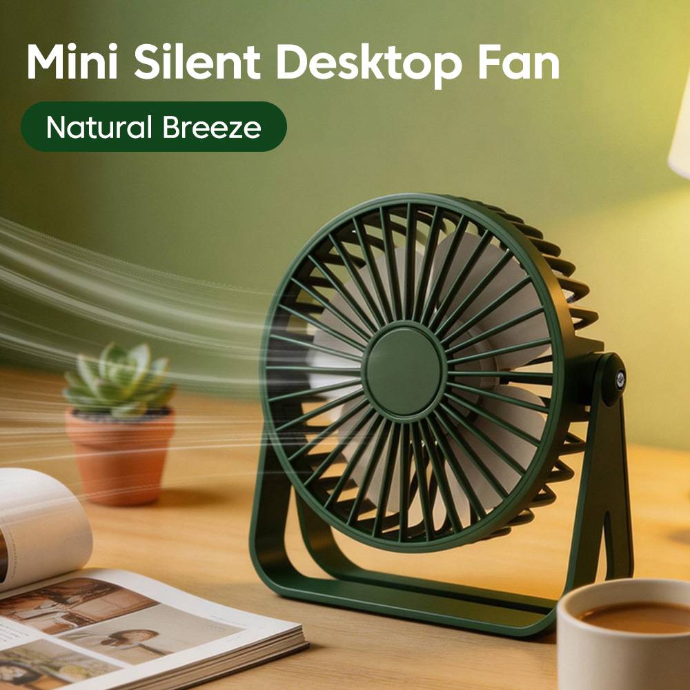 Mini USB Desktop Fan Portable 360° Adjustable Small Fan For Student Dormitory Computer Summer Gadget Home Desk Office