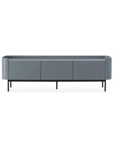 WILLA Tvbord i metal og MDF H55 x B180 x D40 cm - Sort/Havblå