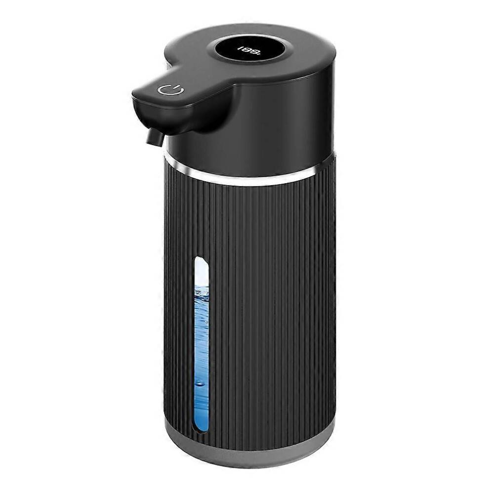 420ML automatisk skummende sæbedispenser 4 gear infrarød sensor USB genopladelig dispenser vægmonteret IPX6 sort