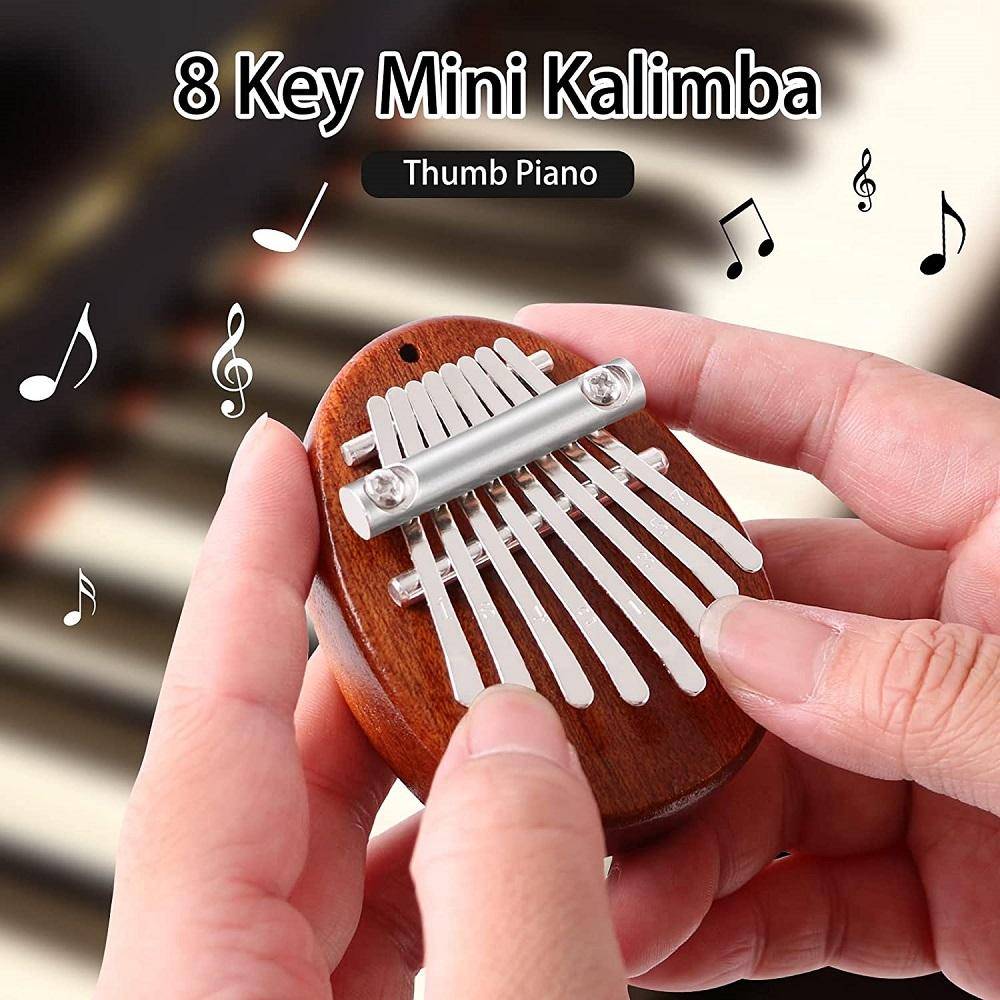 8-toners Mini Carlimba Finger tumme piano Julklapp för Barn Vuxen Nybörjare