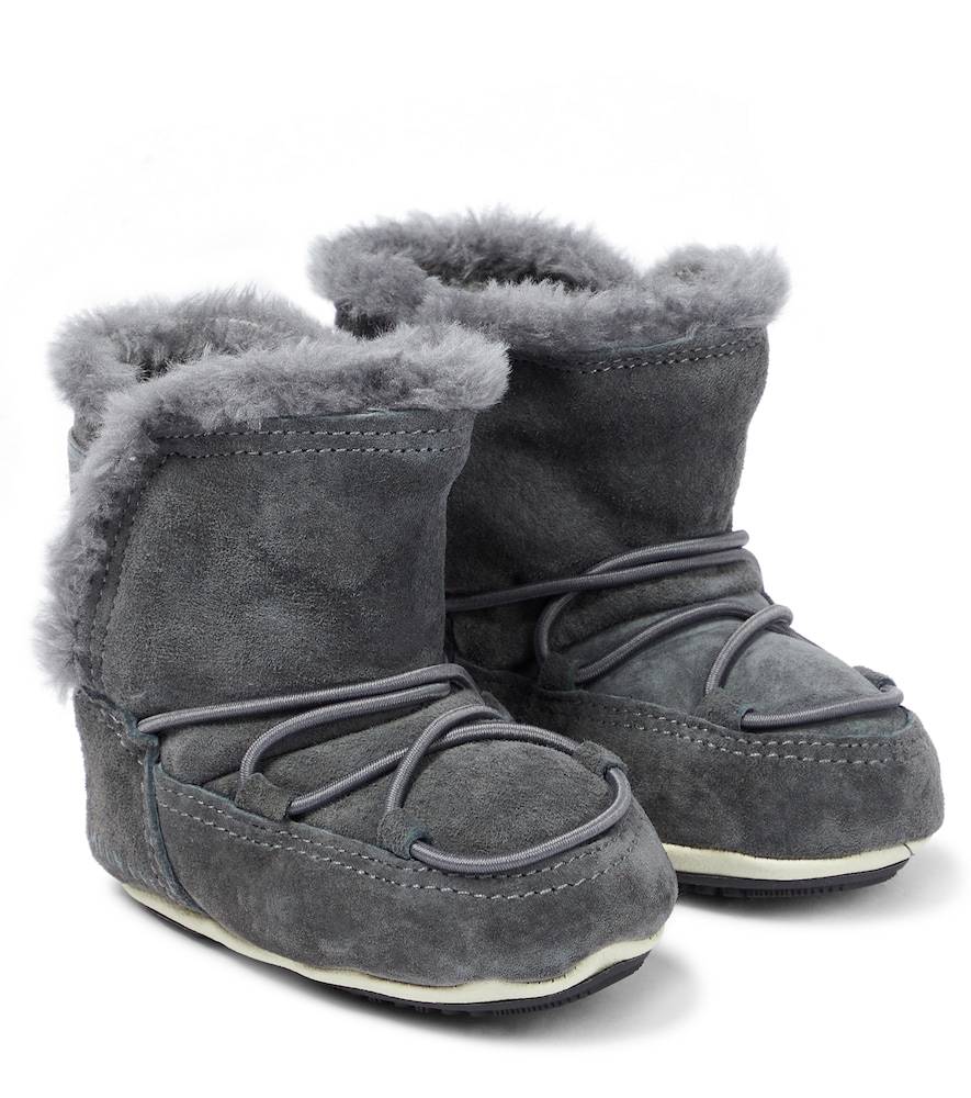 Moon Boot Kids Botas de nieve Crib de ante - gris - EU 19