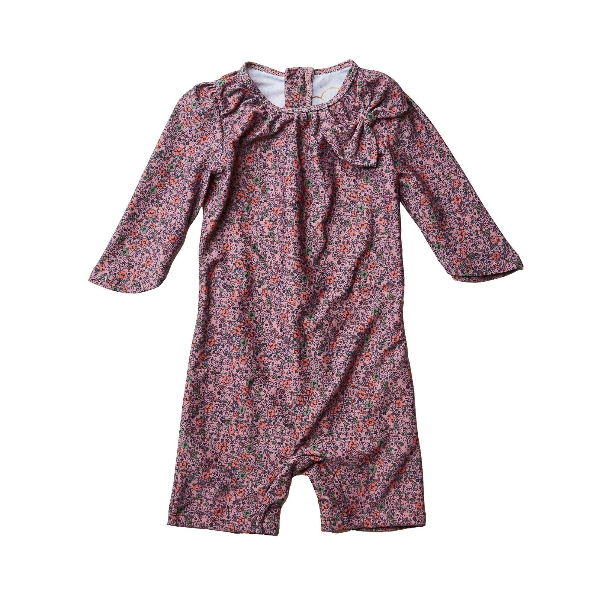 Alva UV-dragt - Småblomstret - Multicolor / 4Y/104cm