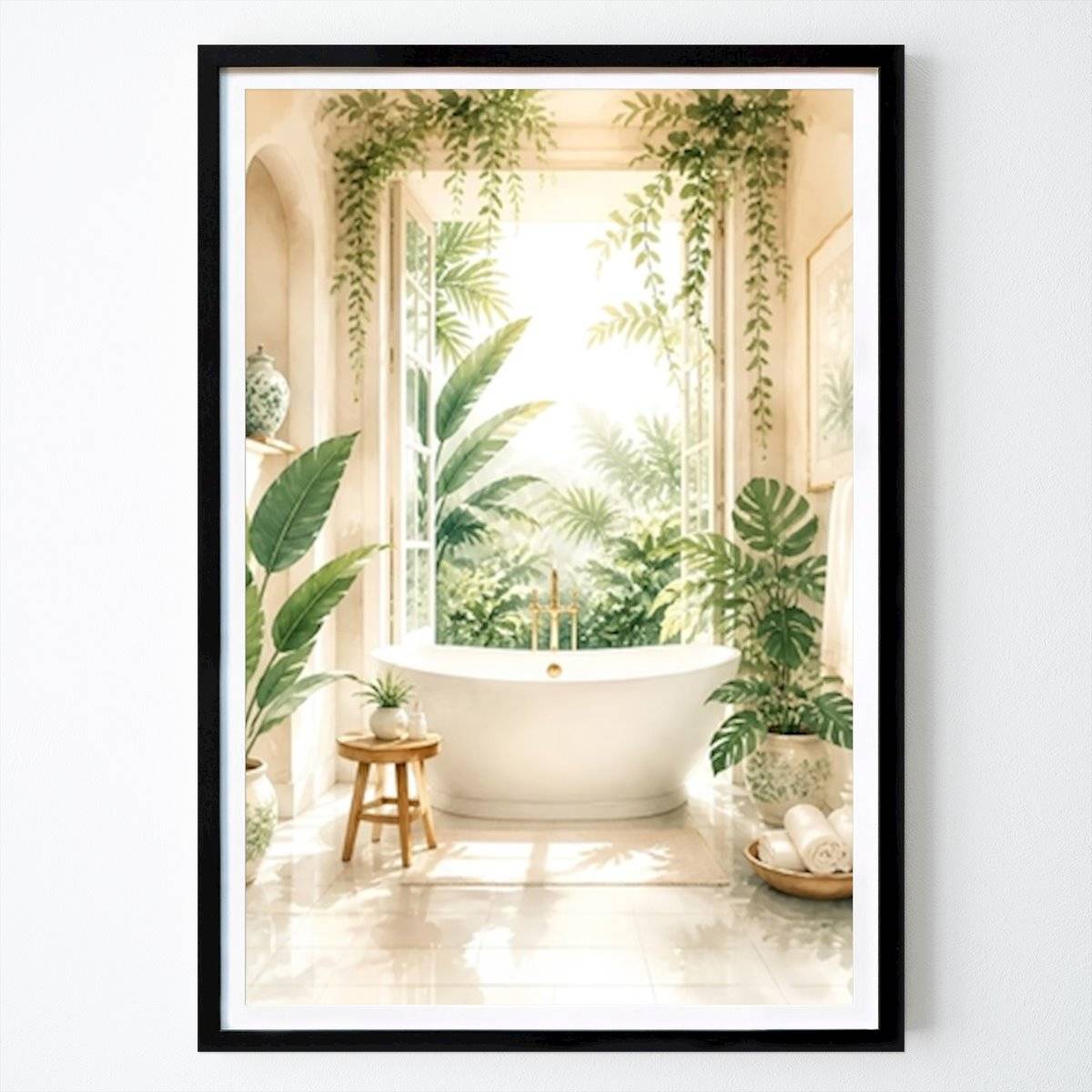 Konstnärlig Poster: Henri Matissed Tropical Oasis: Serene Bathroom av Anlart