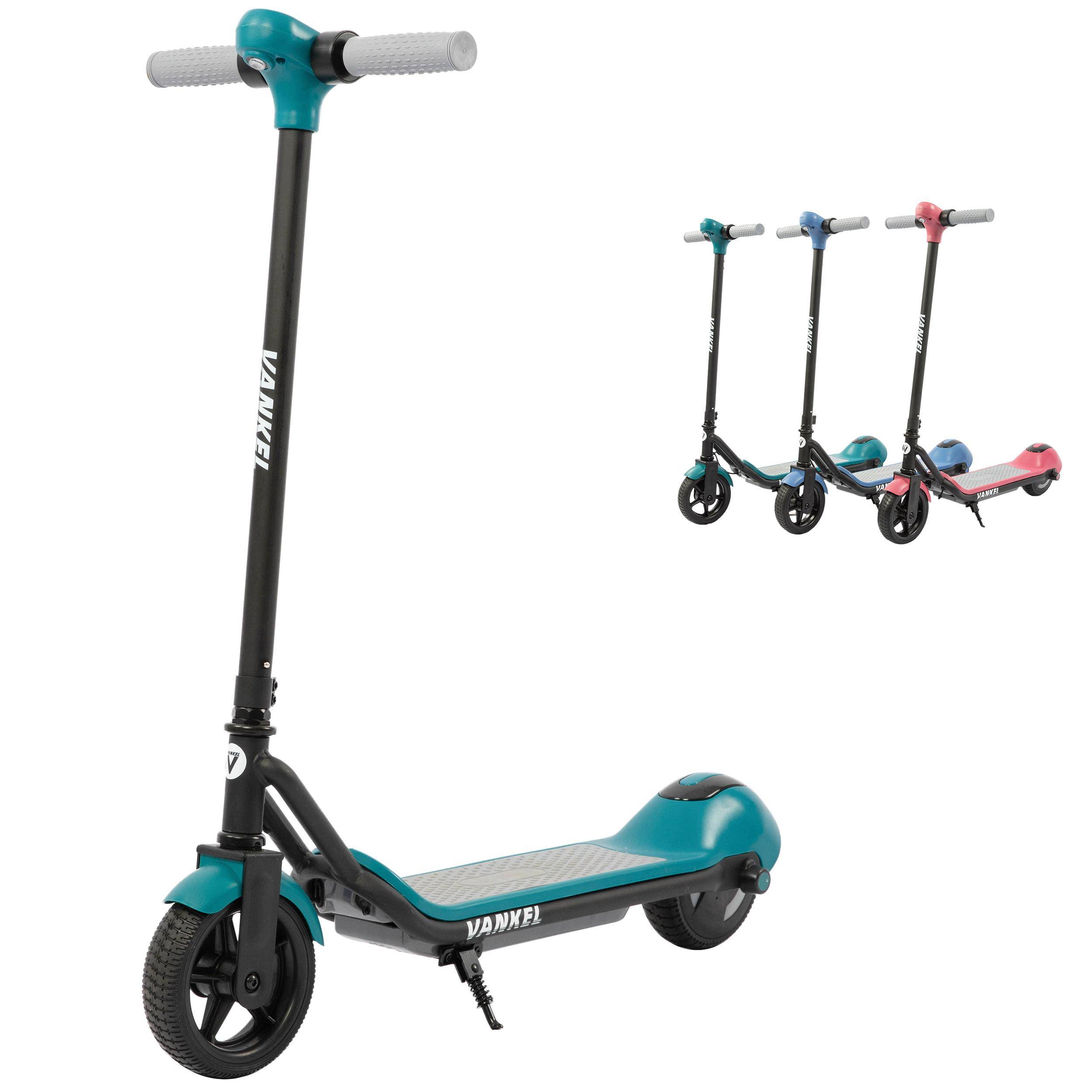 VANKEL ZQ001 Hopfällbar Elscooter för Barn 110W Motor 24V2.5Ah Batteri 6.5 Tums Däck Utomhuslek Lätt Elscooter grön