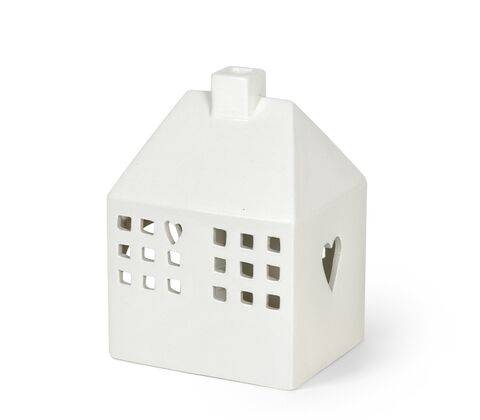 Kähler Urbania Red Barnet Hjerterum lyshus H12 cm