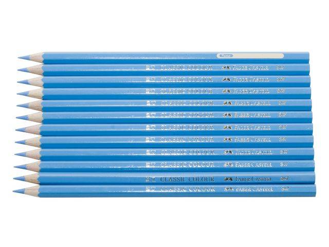Färgpenna Faber Castell Ljusblå 12st