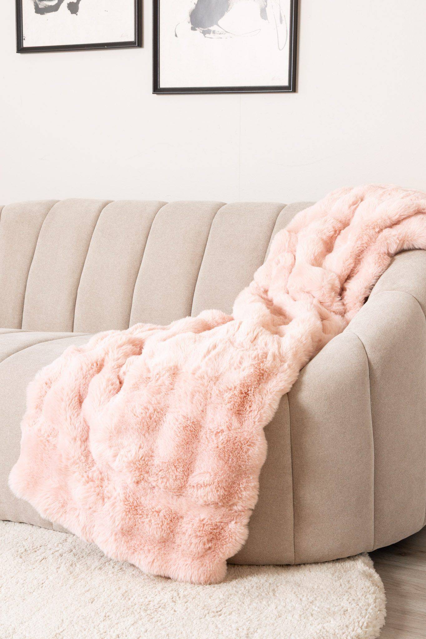 Pläd Bubble 150x220 cm - Rosa Filt & pläd KM Home