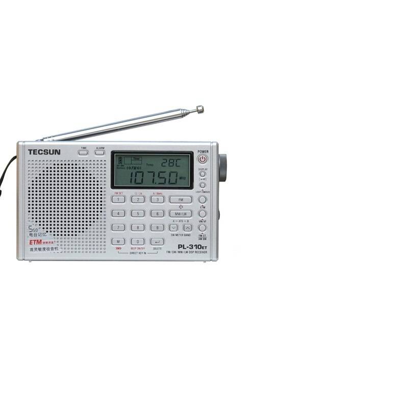 Tecsun PL-310ET Världsradio Kortvåg - Svart och batteri