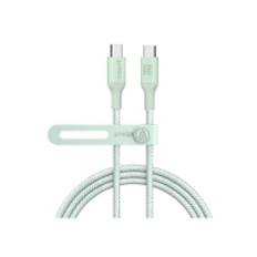 Anker PowerLine 544 - USB-kabel - 24 pin USB-C (hane) till 24 pin USB-C (hane) - 1.83 m - USB Power Delivery (140W), snabbladdning - s k natural green