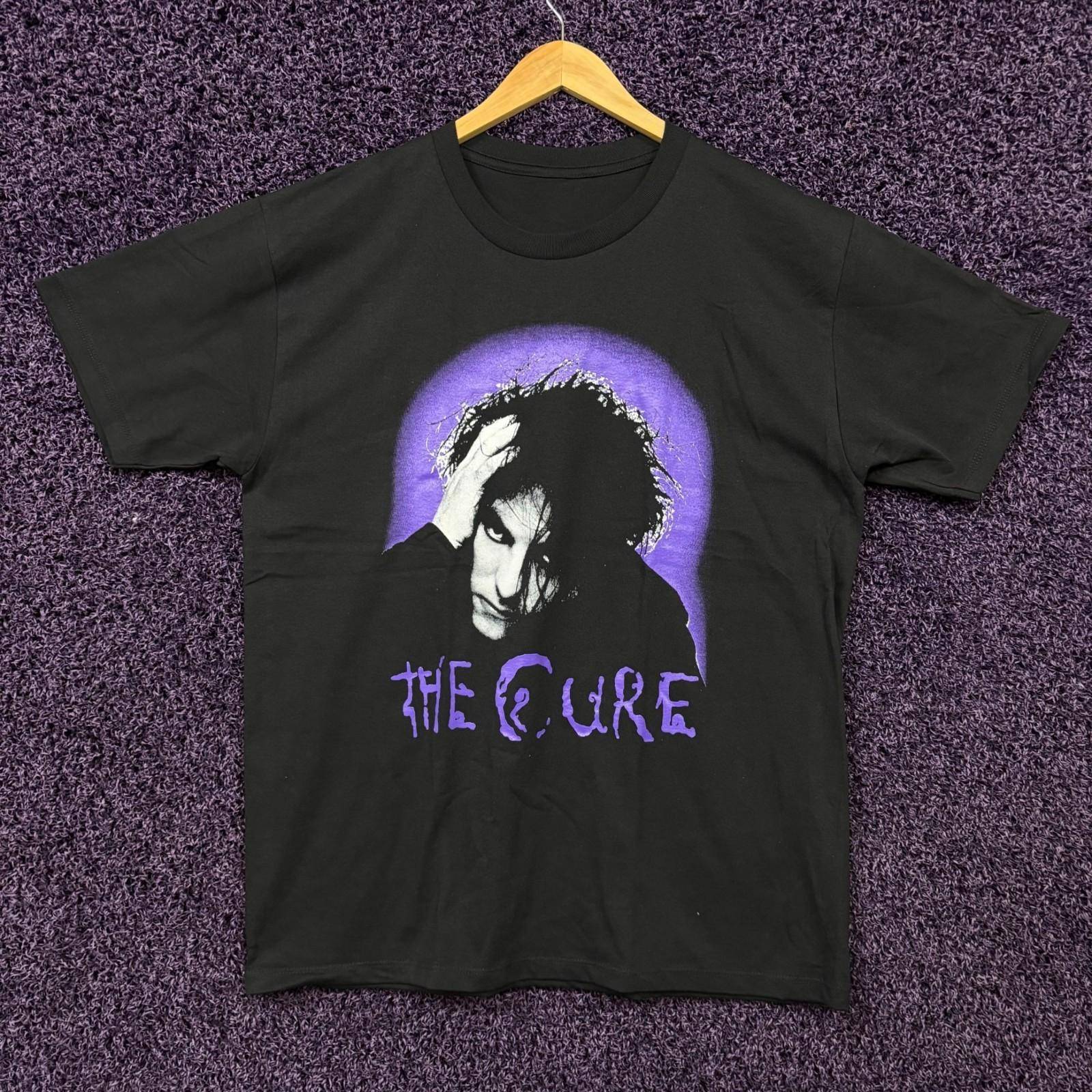The Cure Robert Smith Head on the Door Goth Band T-Shirt L Unisex T-Shirt cm black