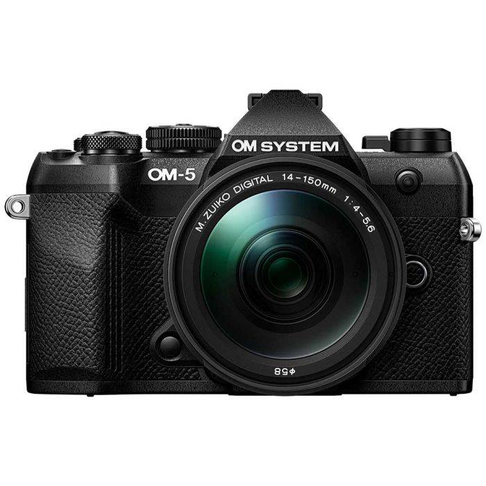 OM SYSTEM OM-5 Mark II + M.Zuiko 14-150/4-5.6 ED II -systemkamera, svart