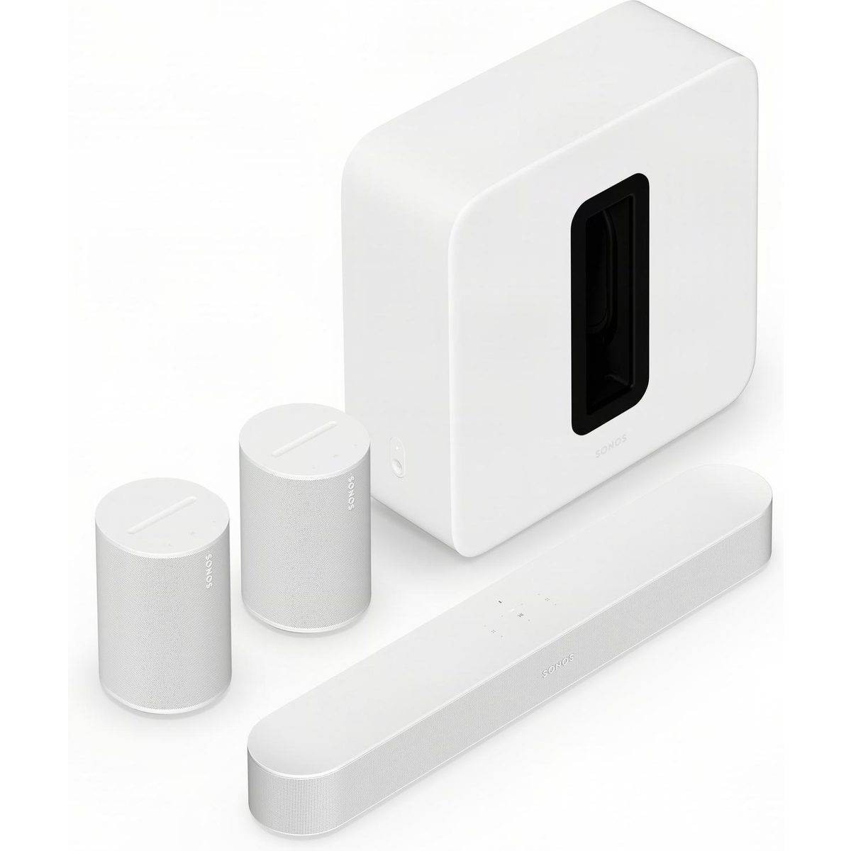 Sonos Pack Beam (Gen 2) + 2x Era 100 SL + Sub (Gen 4) vit