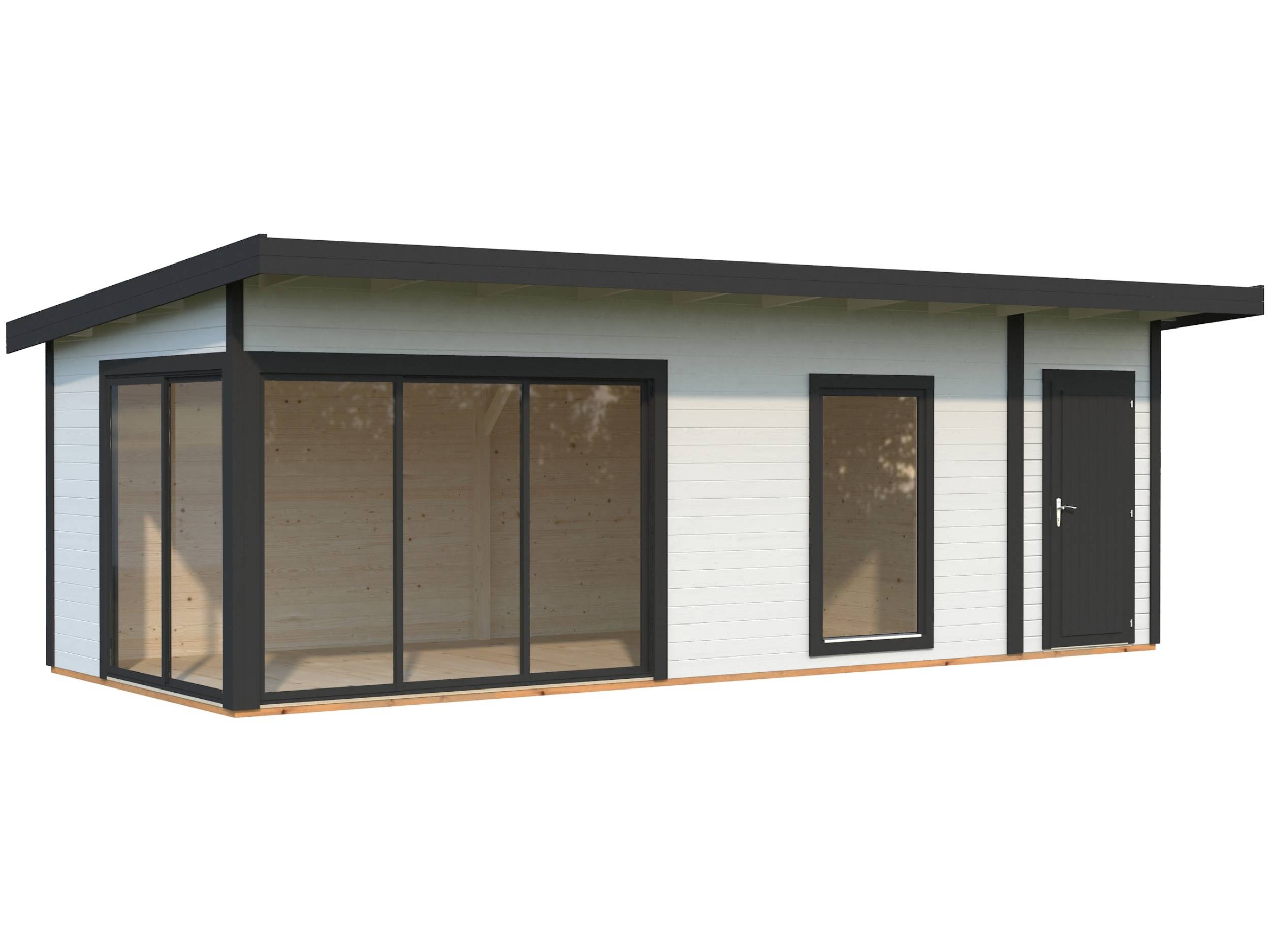 Anneks, Andrea m/skydedør, 21,1 m², hvid