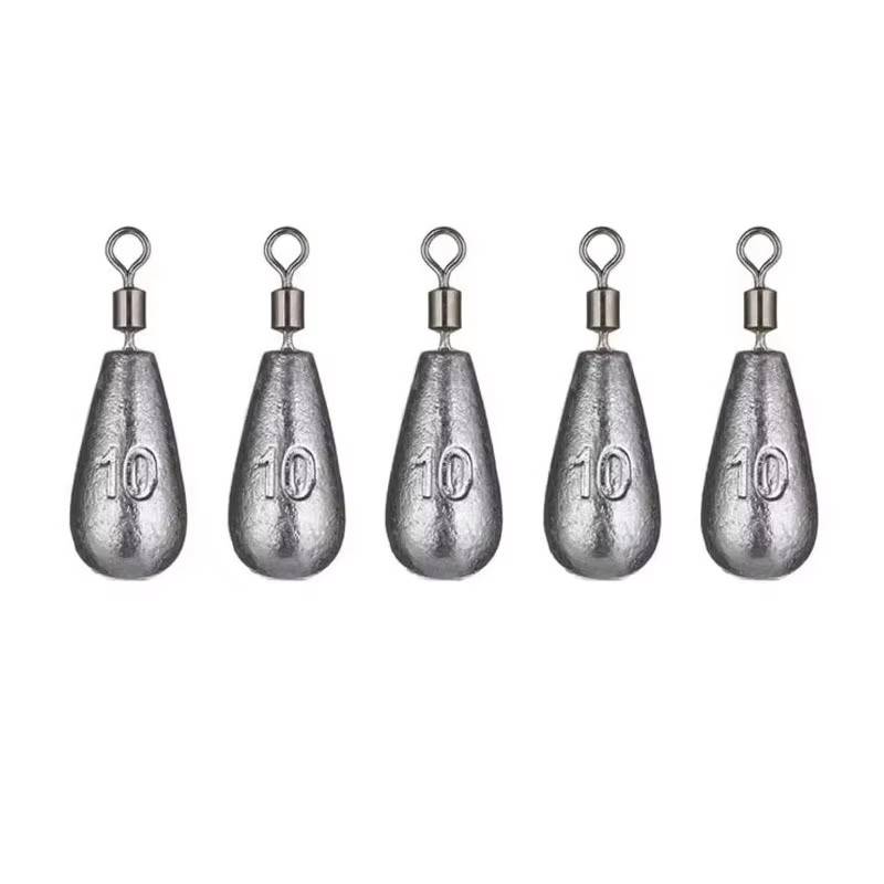 5-60pcsQuick Release Fishing Weight Sinker 10Pcs10g Soft Bait Sinker Bass Fishing Tackle Accessories Line Sinkers Hook Connector