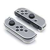 OSTENT Crystal Clear Hard Cover Case Guards for Nintendo Switch Joy-Con Controller