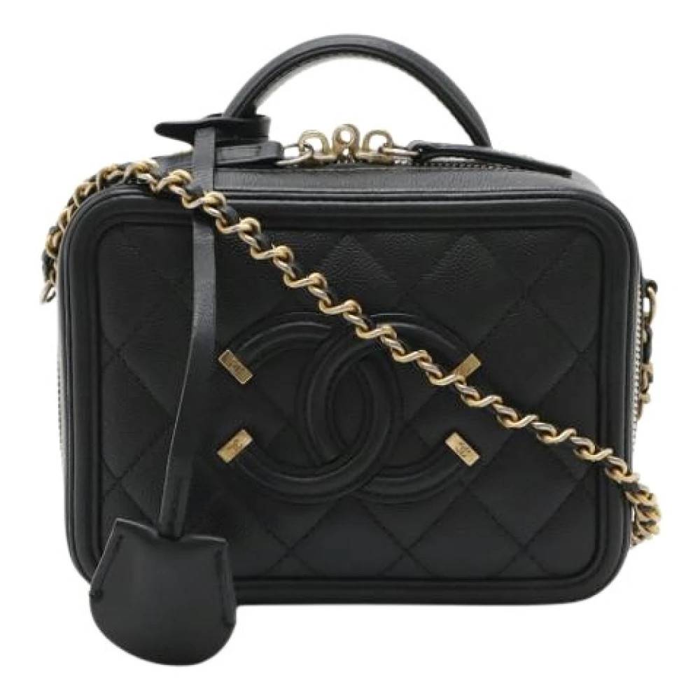Chanel Vintage Pre-owned Vintage Vanity Taske - Vintage - Dame - Sort - ONE SIZE - Uld