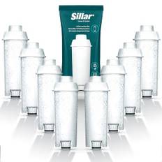 Sillar 8 Pack Wasserfilter für Delonghi Kaffeemaschinen DLSC002, SER3017 & 5513292811 - Kompatibel mit ECAM, ESAM, ETAM Serie | Passt zu Dinamica, PimaDonna | Erhöht die Lebensdauer des Gerätes