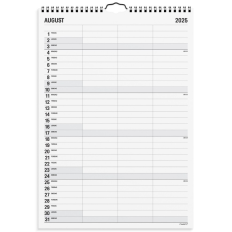 Familiekalender Black and white 3 kol. 2025