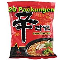 rumarkt Shin Ramyun Instant nudlar gourmet kryddig 20-pack (20 x 120 g) snabbmaträtt