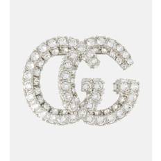 Gucci GG Marmont crystal-embellished brooch