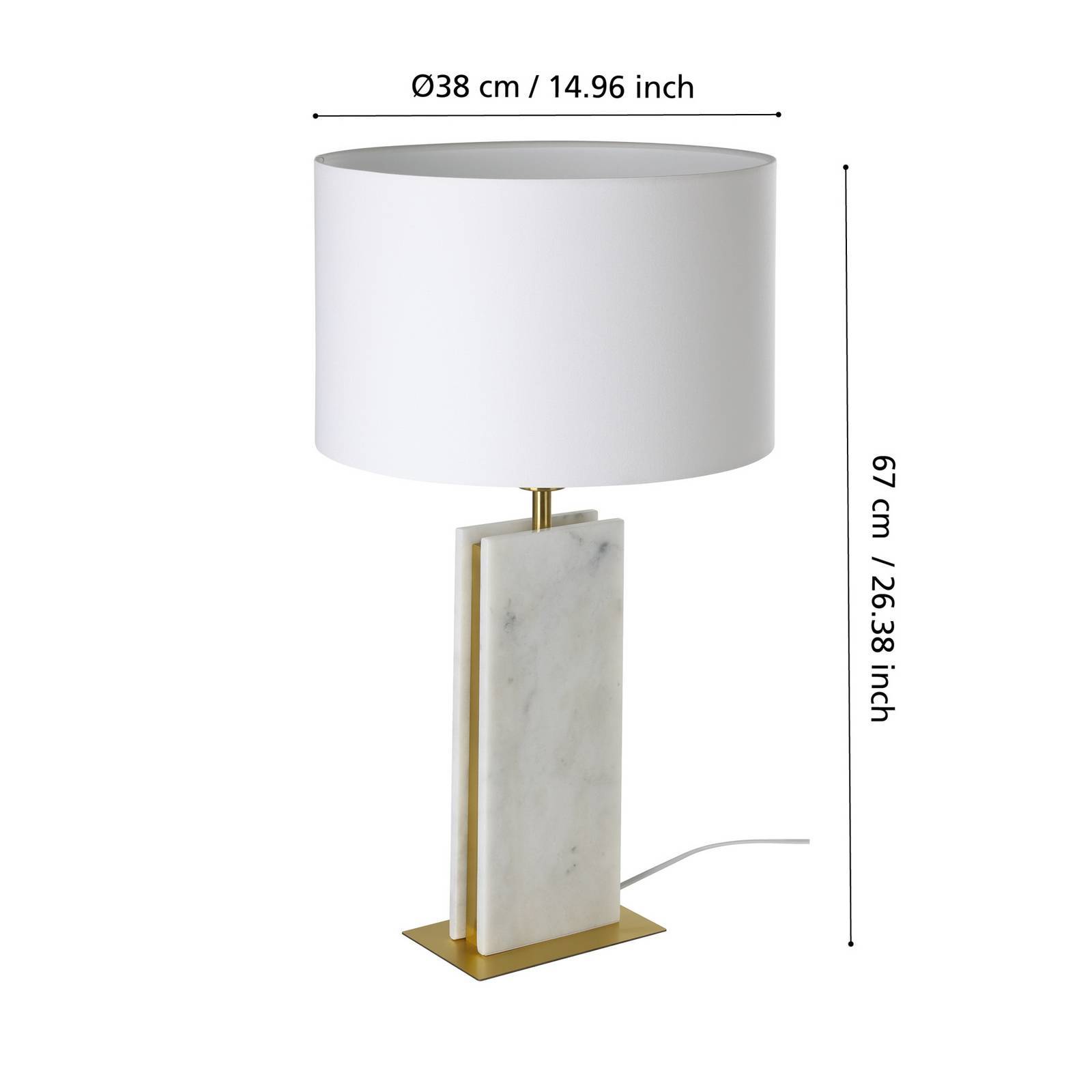 Stars of Light Bordslampa Belesar, Vitt / opal, Vardagsrum / matsal, Sten, Design, Bordslampa