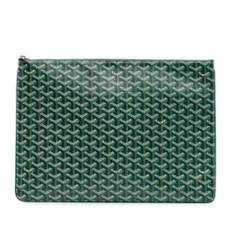 Goyard Vintage, Pre-owned, Dame, Grøn, ONE SIZE, Tyl, Pre-owned Stof clutches
