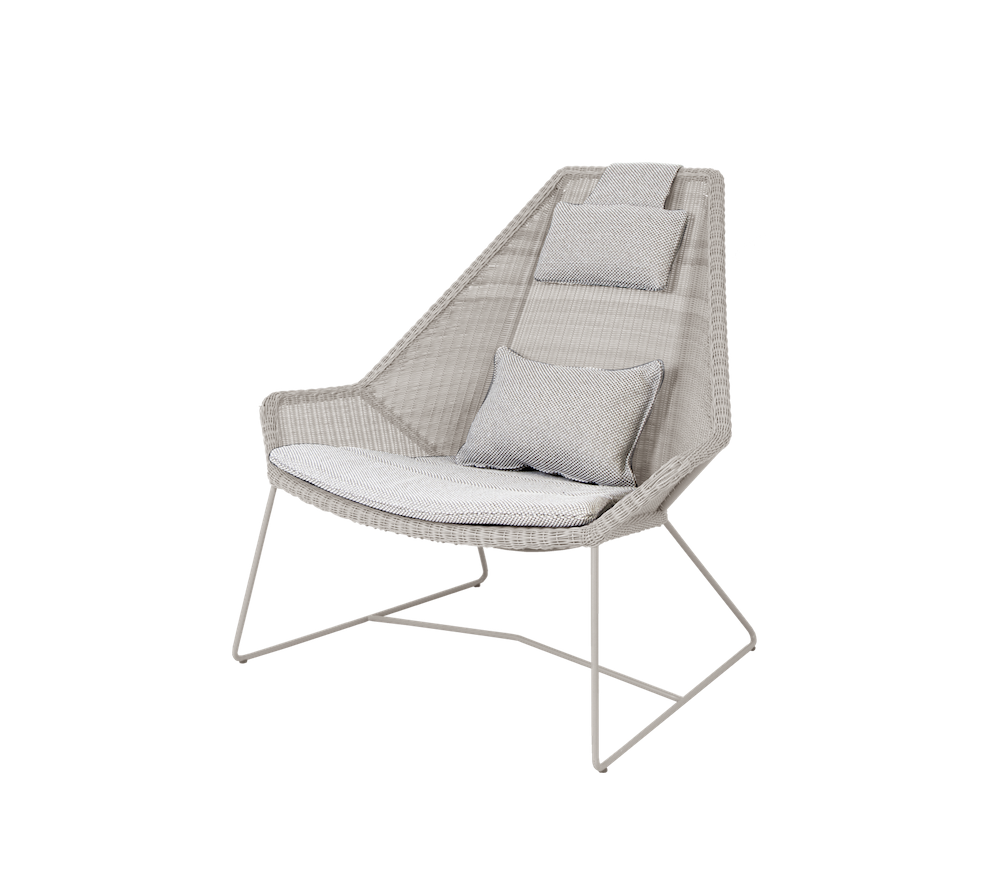 Breeze Highback loungestol - Weave - Sand / Cane-line Natté - White