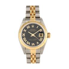 Rolex Vintage, Pre-owned, Dam, ONE Size, Förhandsägd Datejust Oyster Perpetual klocka