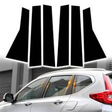 6Pcs Door Pillar Pads With Glossy Black Finish For Honda Cr-V 2017-2022