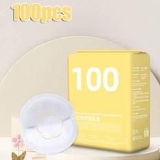 100 st/förpackning engångs amningsinlägg mot läckage, individuellt förpackade ultratunna amningsinlägg för amning efter förlossningen - Gul (Multi-size)
