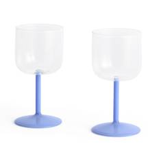 Hay Tint vinglas 2 st, klar/ljusblå - Clear / Jade Light Blue