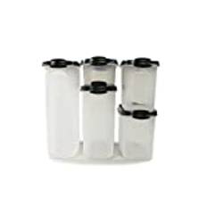 Tupperware Eidgnossen 2,3 l 1,7 l 1,1 l (2) +500 ml svart med bulk modulär 36911
