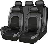 FROON Sätesöverdrag bil bilsätesöverdrag universal set för Mercedes Benz W204 W211 W210 W124 W212 W202 W245 W163 Cla Gls Gla Glc Klass A/B/C/E biltillbehör, svart grå