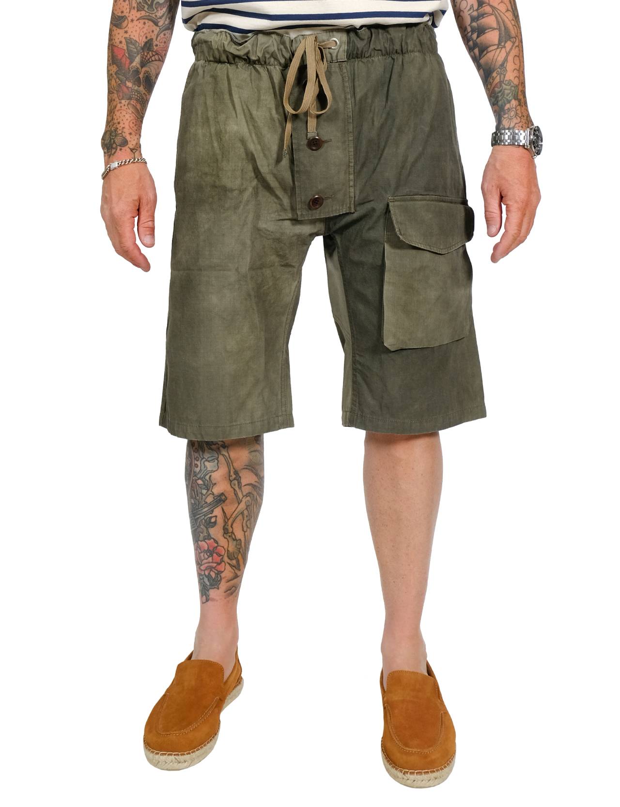 Fleurs De Bagne - The Submariner Shorts - Khaki, Fleurs De Bagne