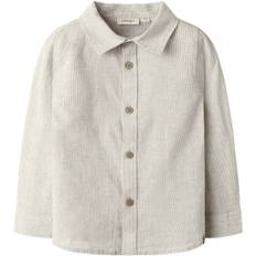Lil' Atelier Nmmjesper LS Shirt LIL Stl. 116 pojkar - Leggings Från Magasin - Irish Cream (116)